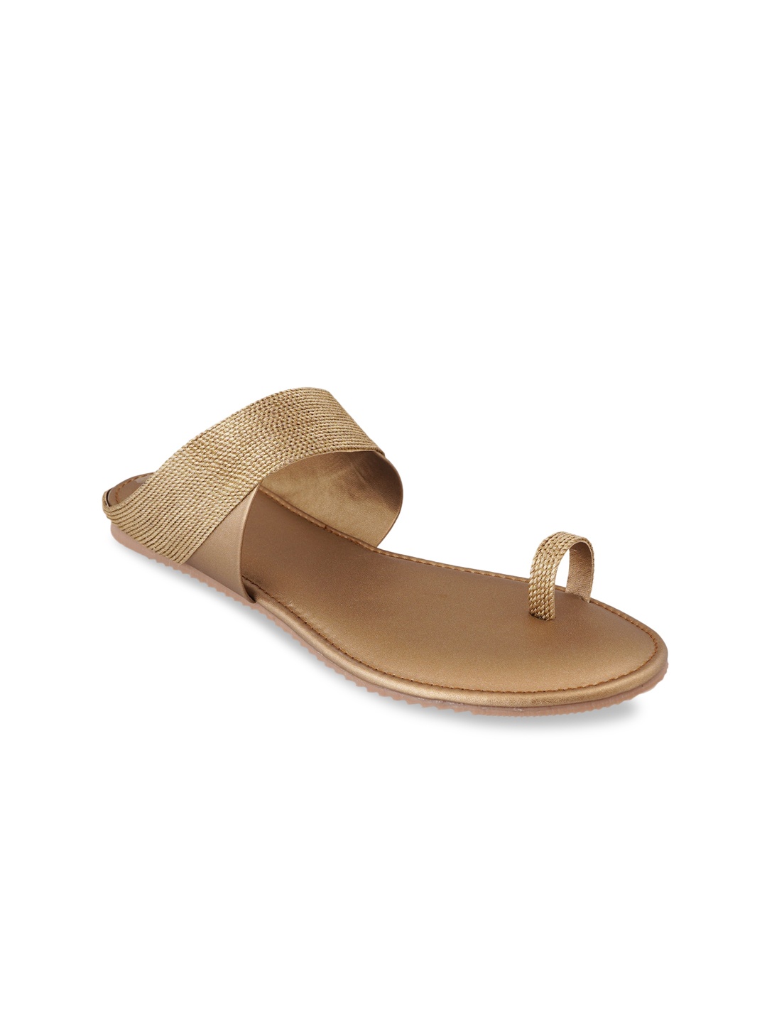 

pelle albero Women Bronze-Toned One Toe Flats