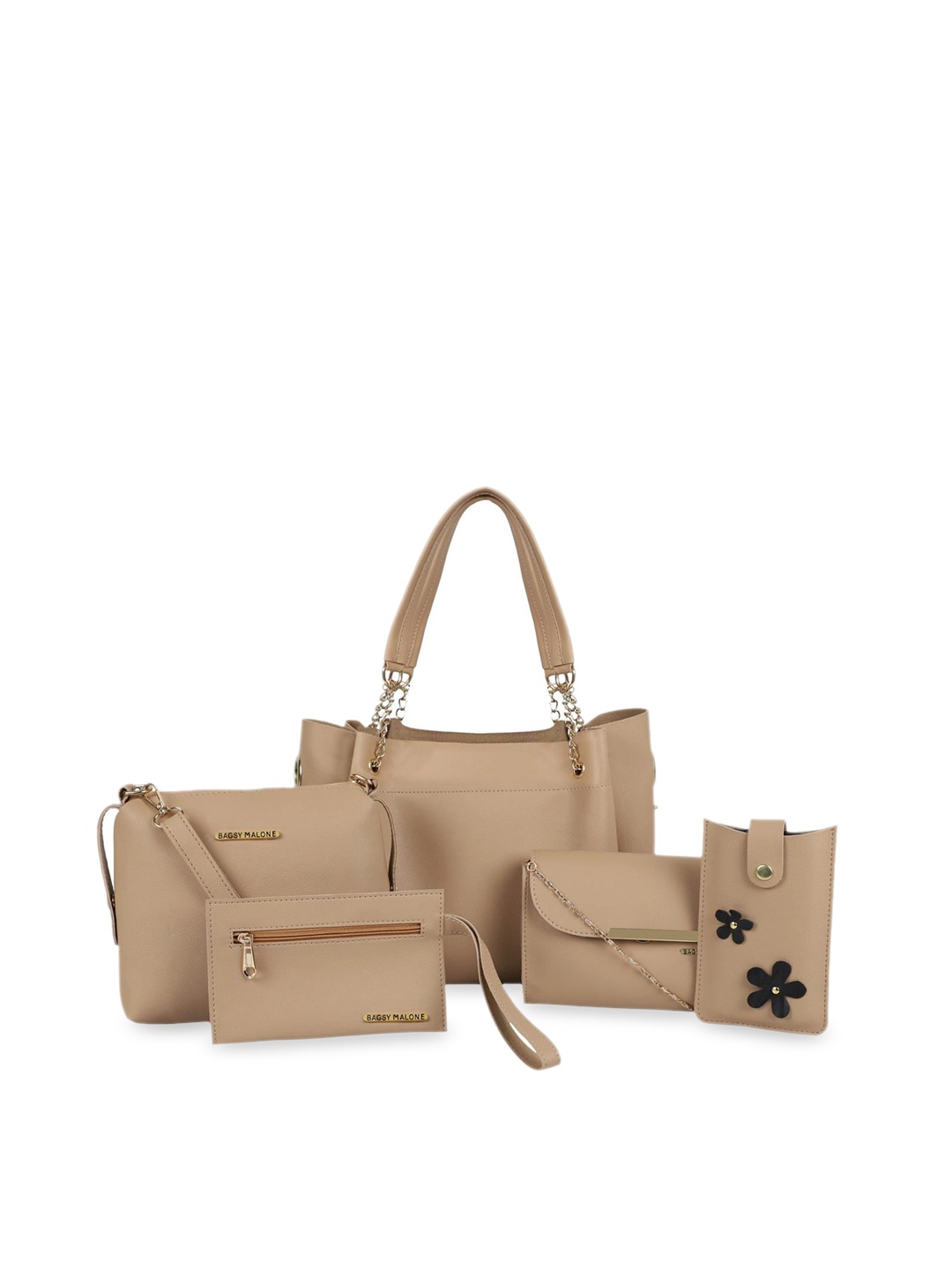 

Bagsy Malone Beige Structured Handheld Bag