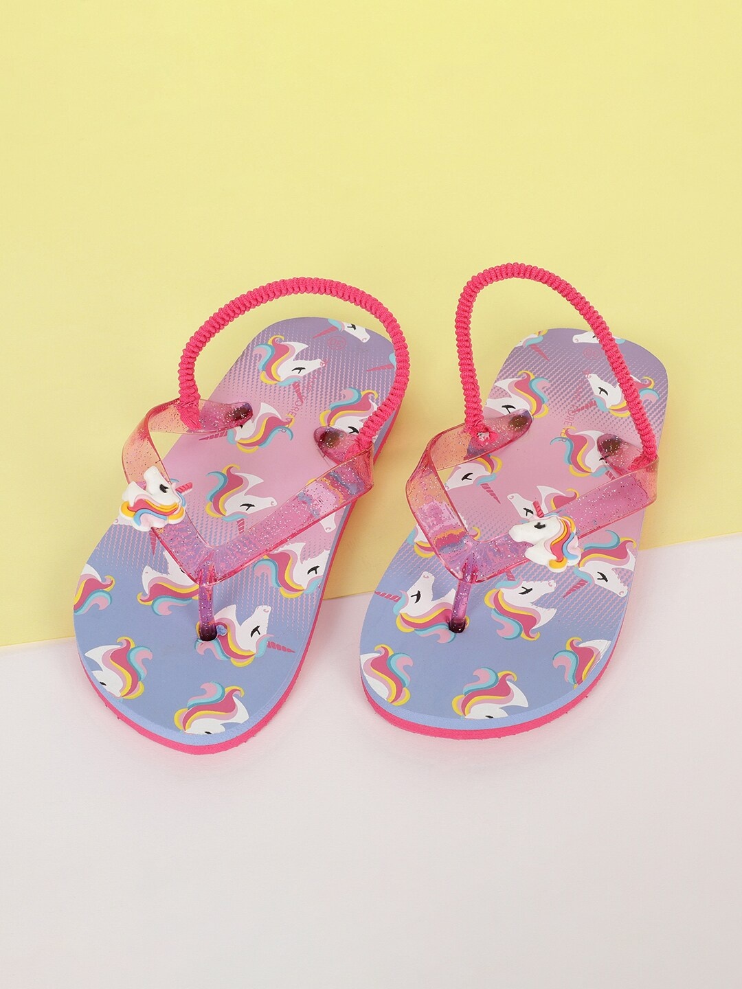 

Fame Forever by Lifestyle Girls Pink & Purple Printed Thong Flip-Flops