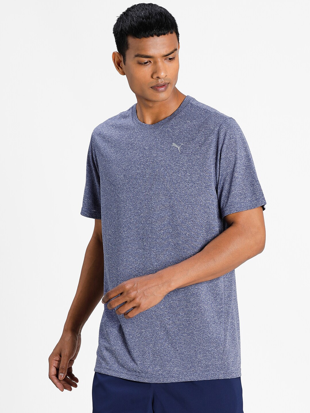 

Puma Men Blue Performance Heather Training T-shirt