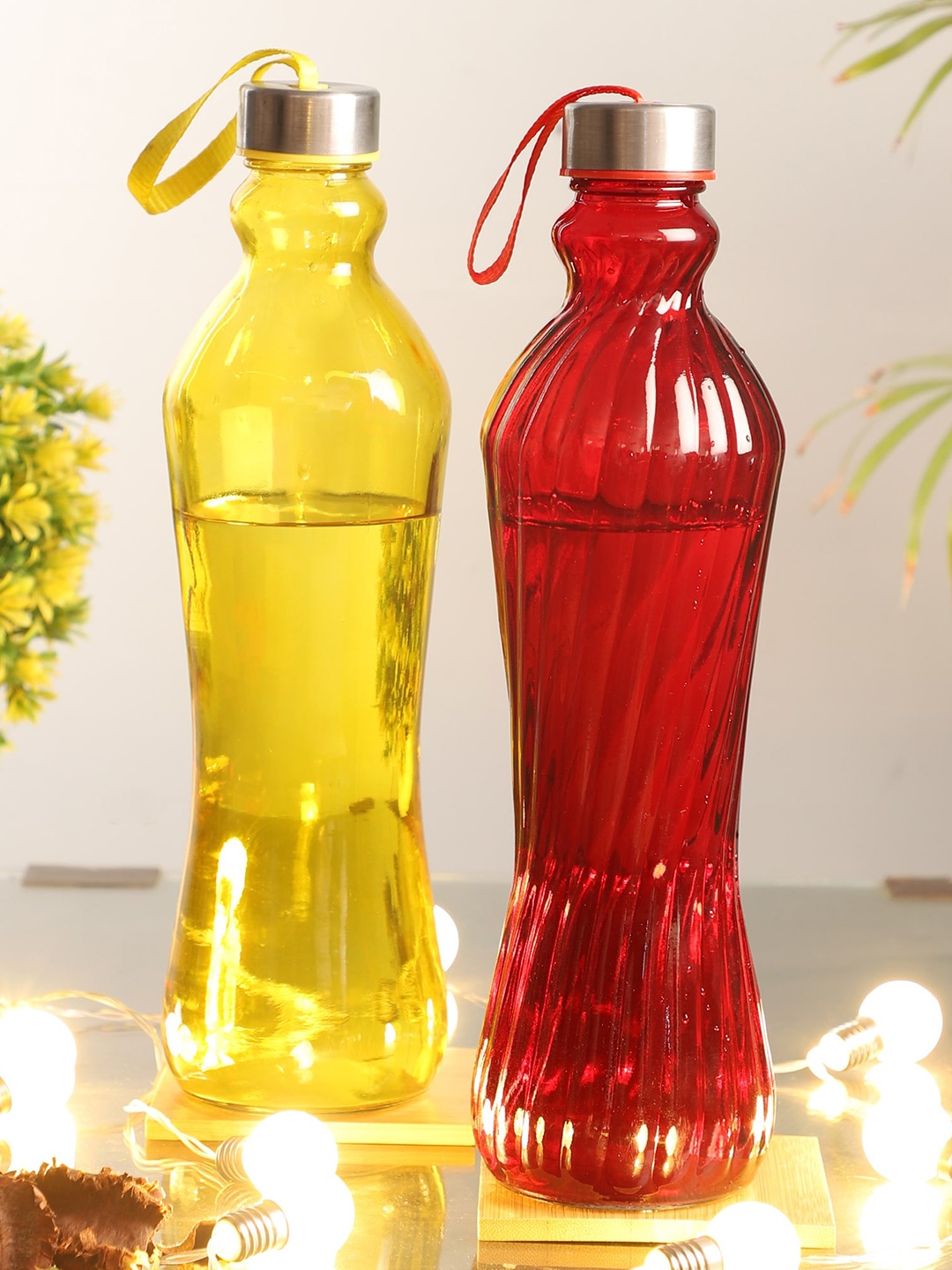

ceradeco Set Of 2 Assorted Fridge Water Bottles 1000 ml