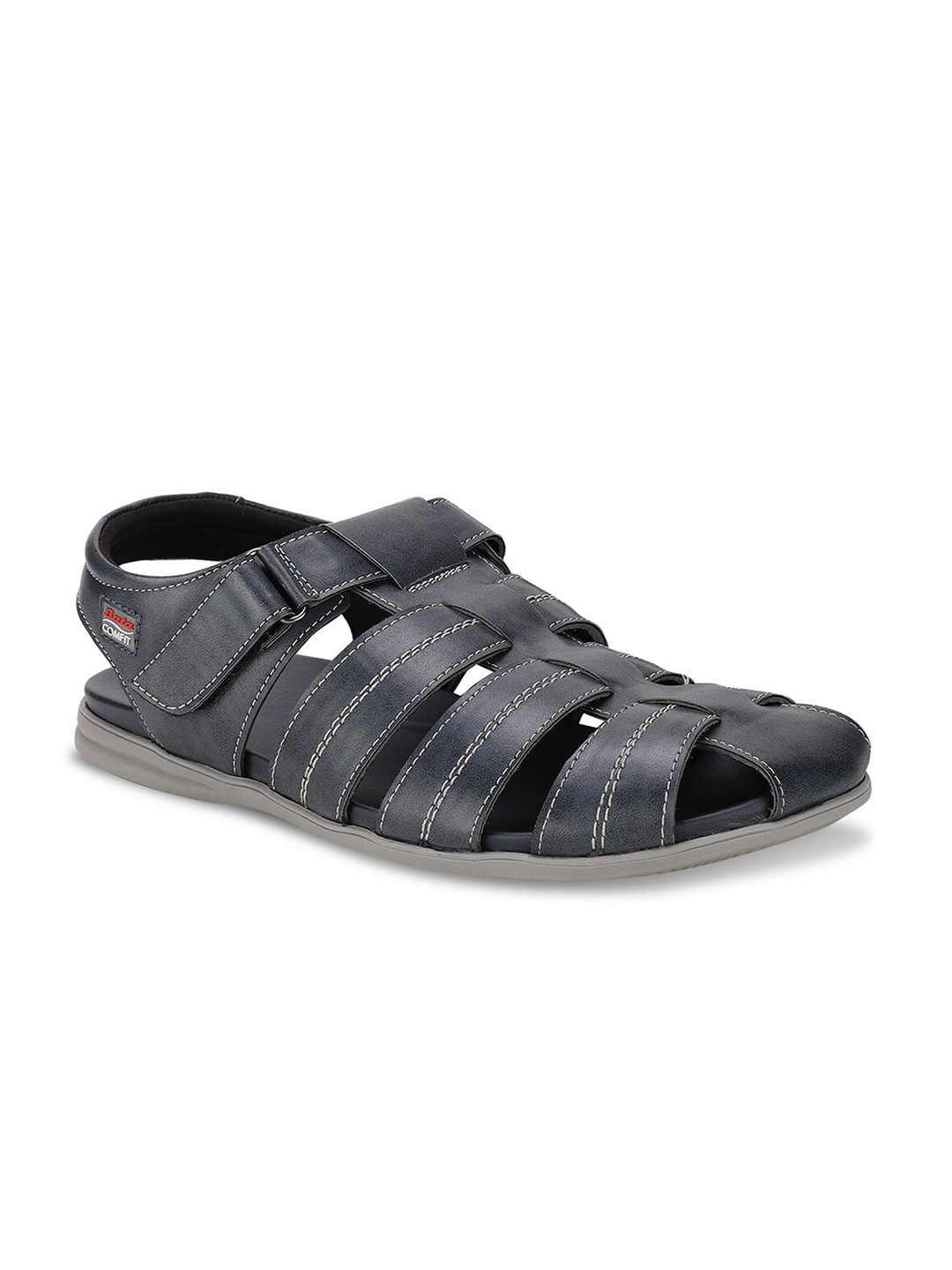 

Bata comfit Men Navy Blue & Grey Fisherman Sandals