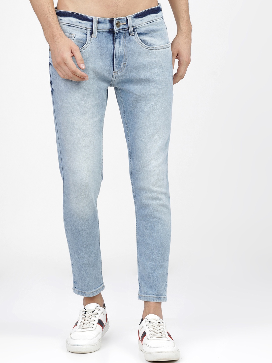 HIGHLANDER Men Blue Tapered Fit Heavy Fade Jeans