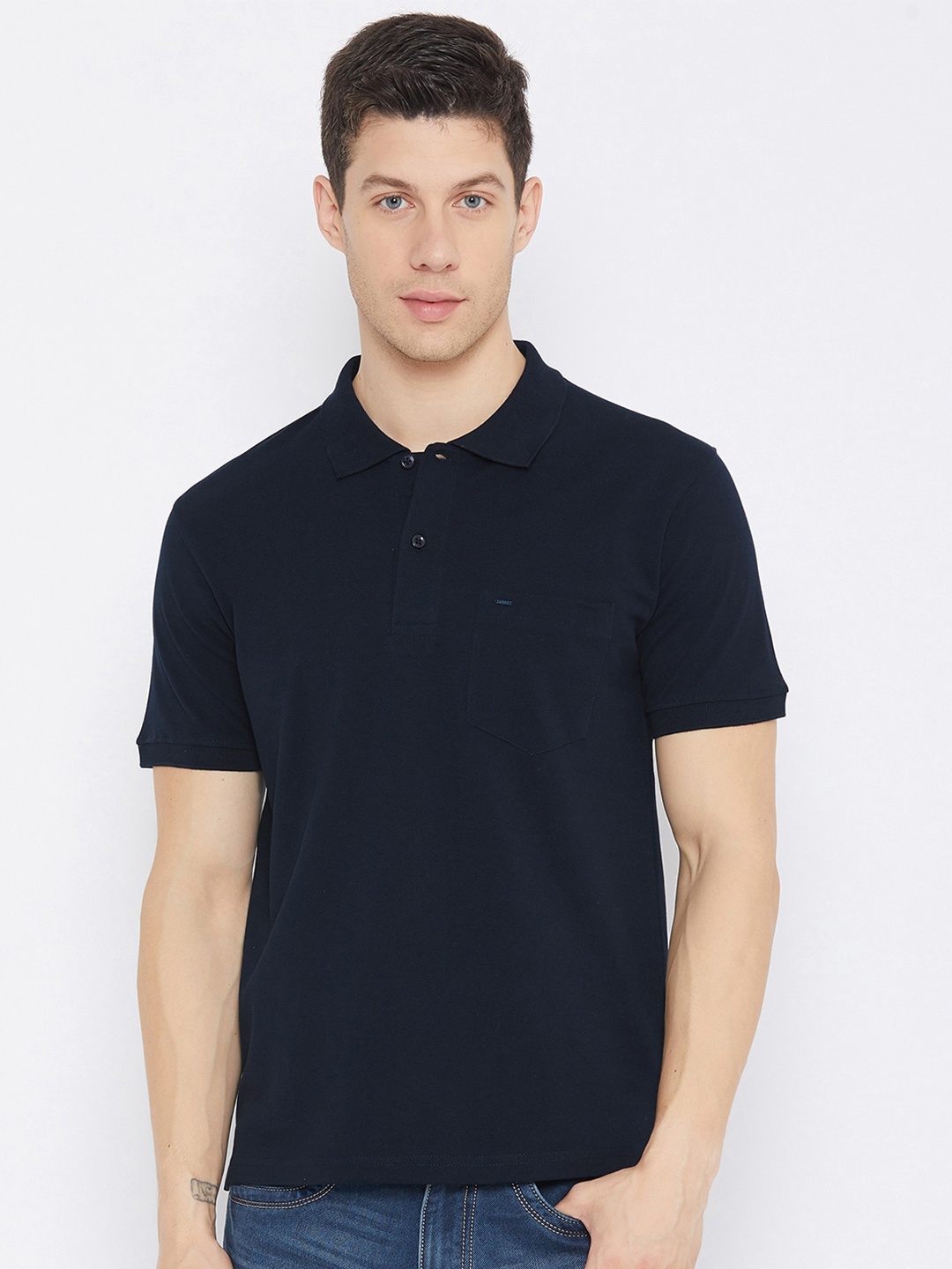 

Okane Menvy Blue Polo Collar T-shirt, Navy blue