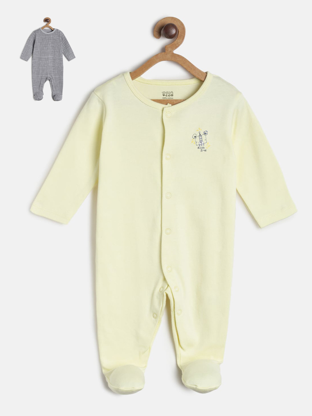 

MINI KLUB Boys Pack Of 2 Sleepsuit, Yellow