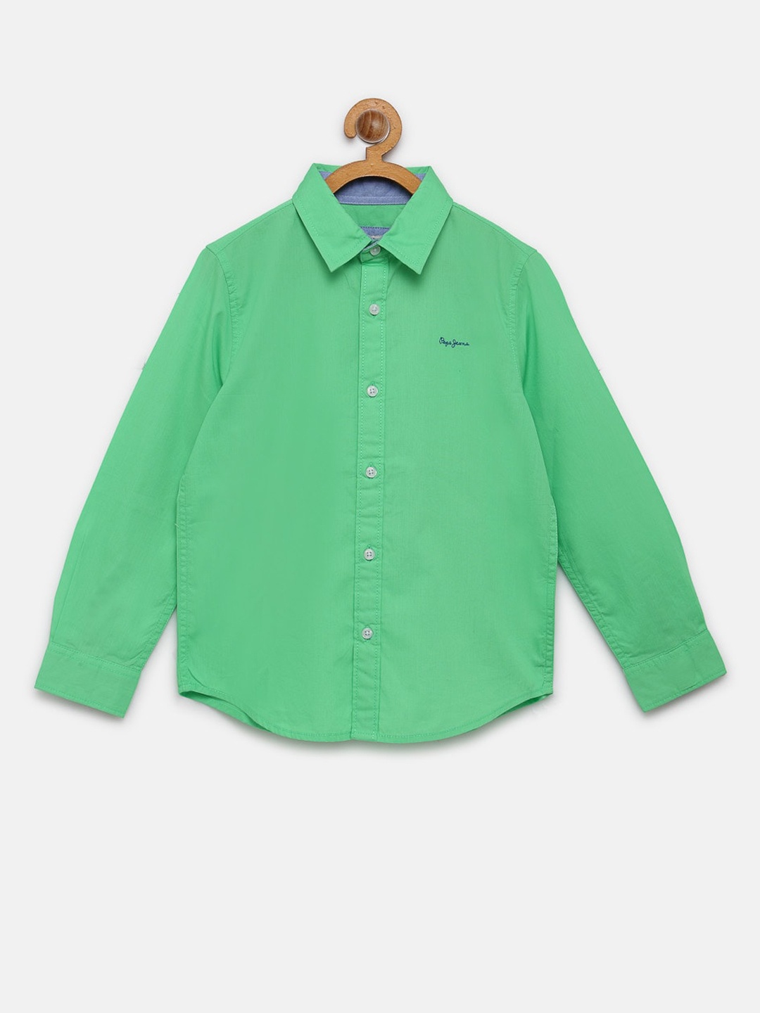 

Pepe Jeans Boys Green Pure Cotton Casual Shirt
