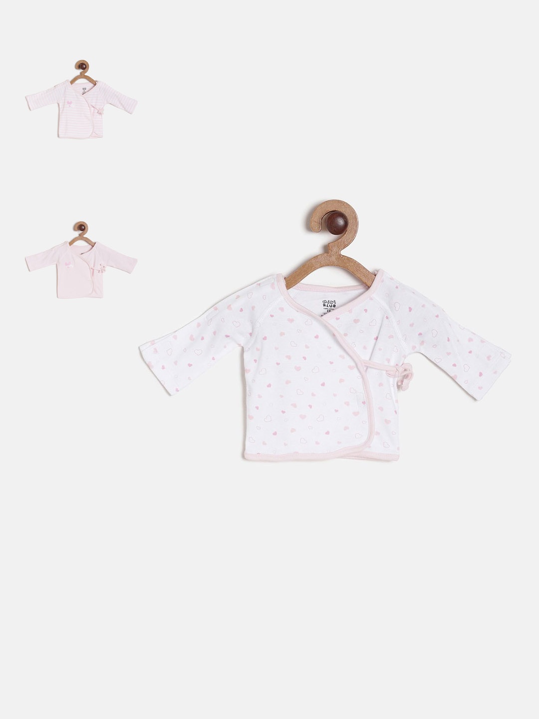 

MINI KLUB Girls Pink Pack of 3 Front Open Vest