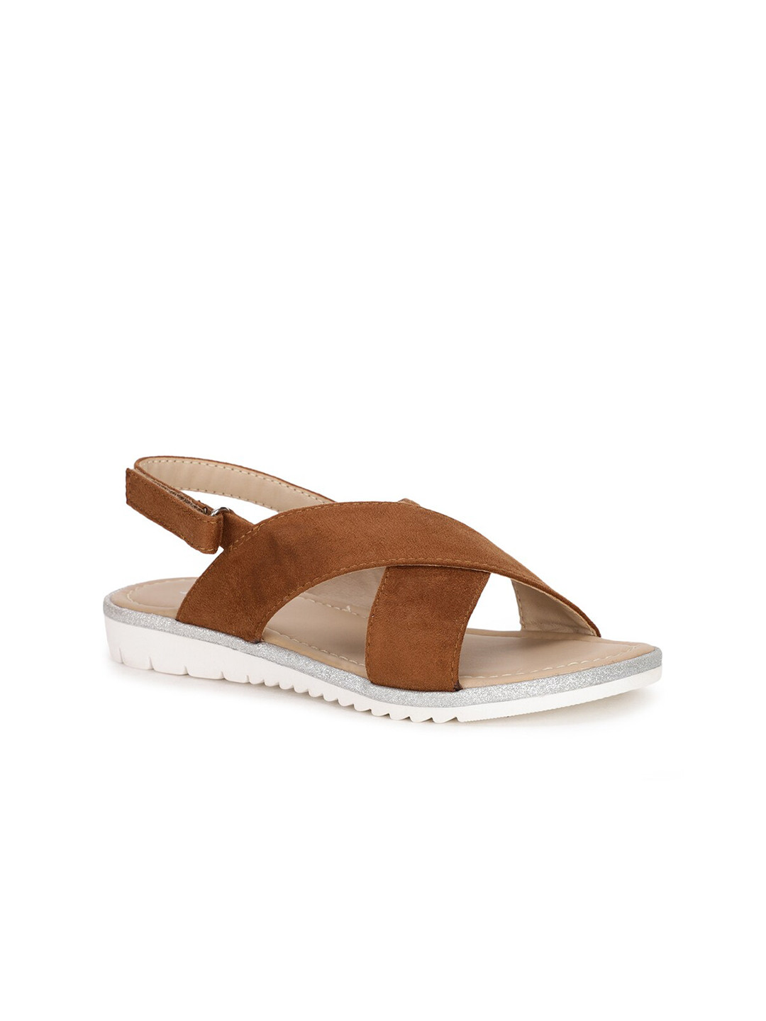 

Bata Girls Brown PU Open Toe Flats