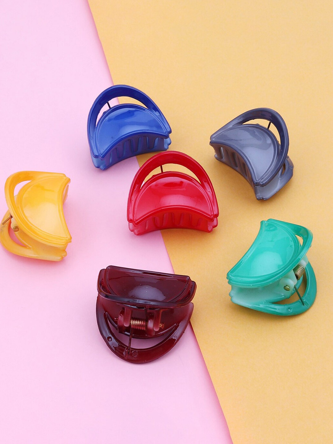 

Sukkhi Women Blue & Red Set of 6 Claw Clip