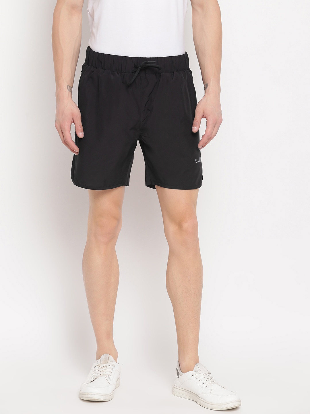 

Richlook Men Black Mid-Rise Outdoor Sports Shorts