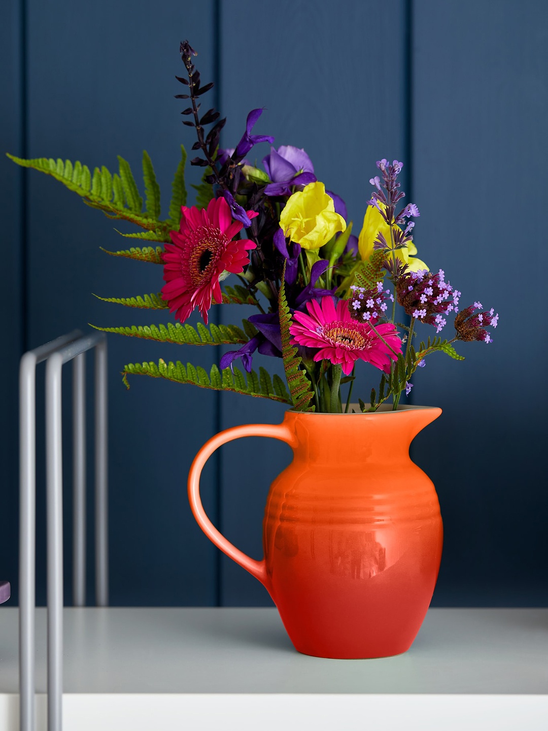 LE CREUSET Orange Solid Stoneware Breakfast Jug Vase