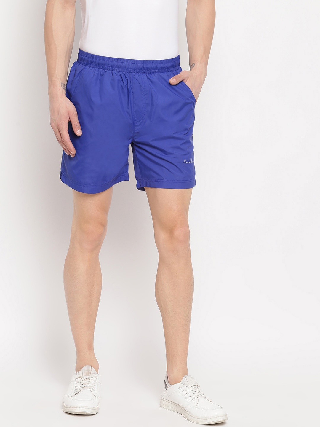 

Richlook Men Blue Mid-Rise Sports Shorts