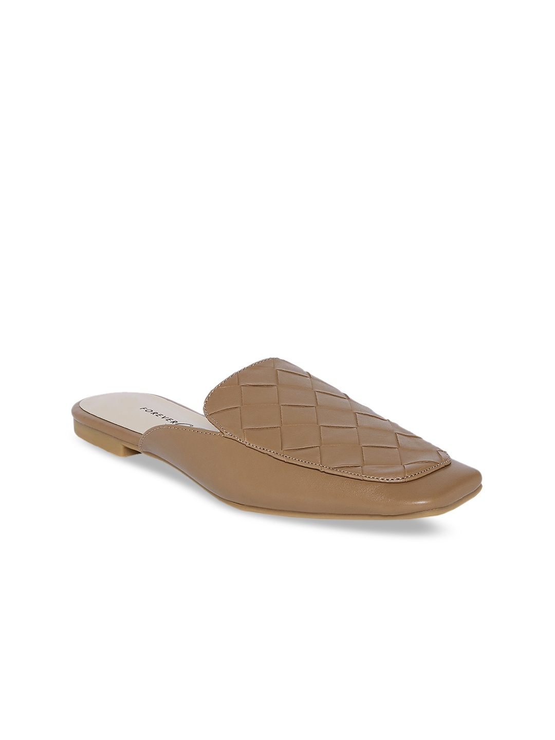 

Forever Glam by Pantaloons Women Brown Mules with Laser Cuts Flats