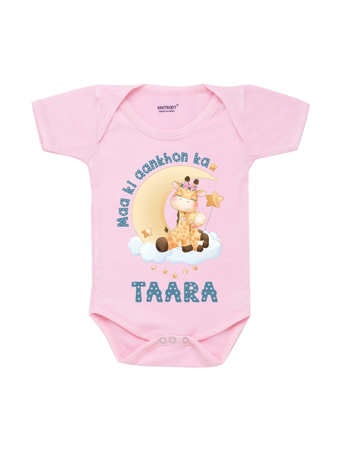 

KNITROOT Infant Kids Pink & Blue Graphic Printed Bodysuit