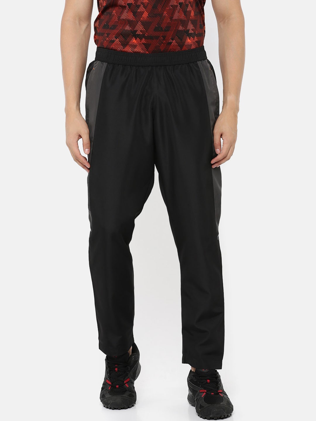 

Wildcraft Men Black & Grey Solid Track Pants