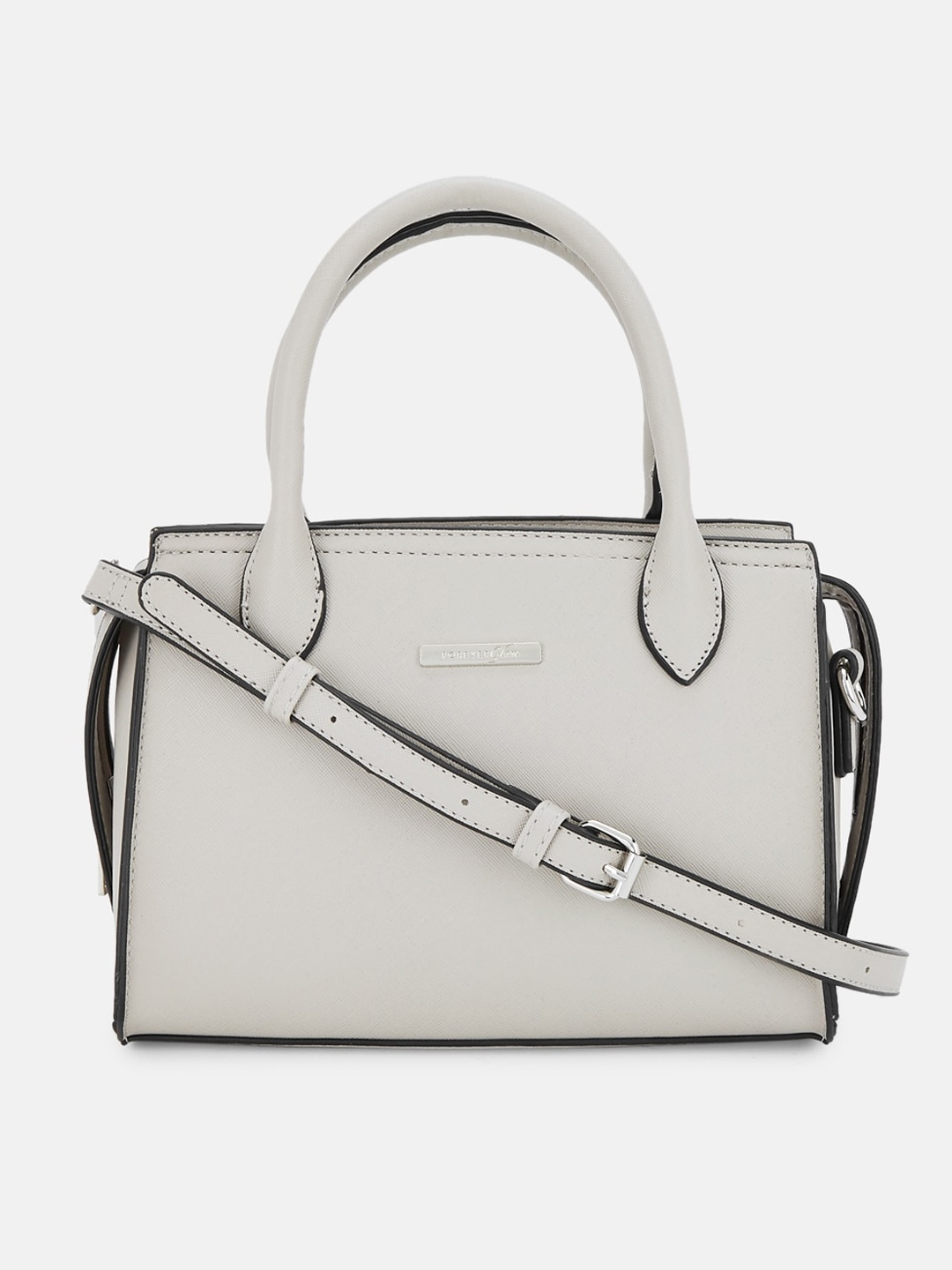 

Forever Glam by Pantaloons Grey Leather Swagger Handheld Bag