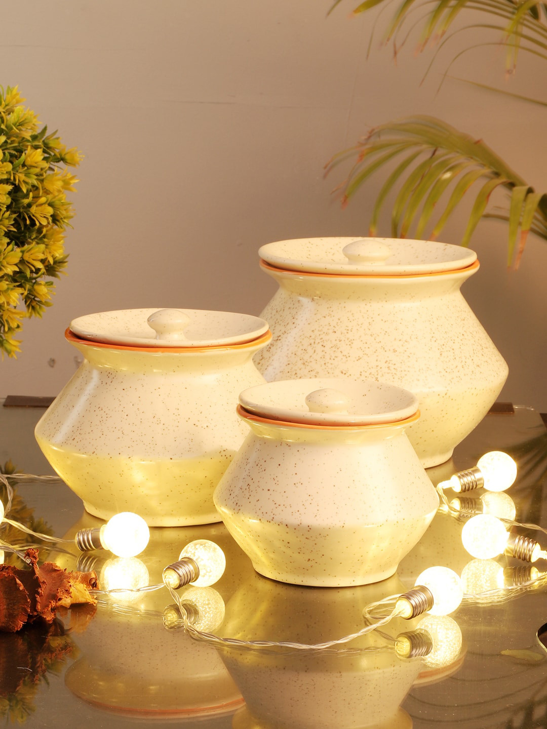 

CDI Set Of 3 White & Brown Ceramic Marble Handis