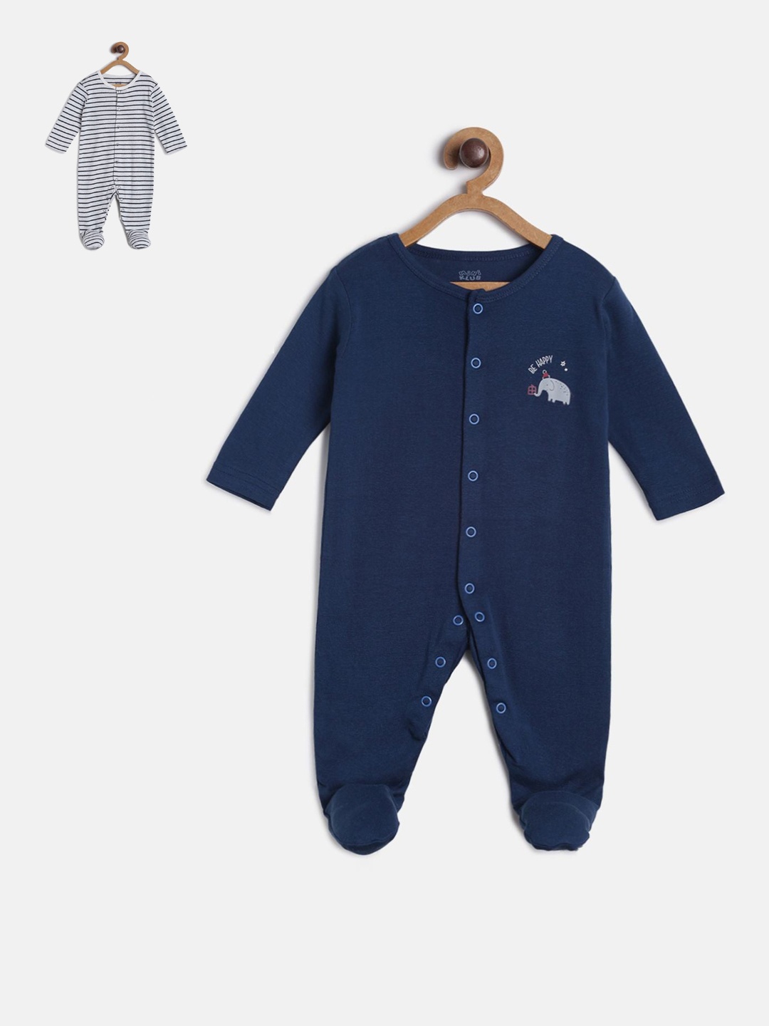 

MINI KLUB Boys Pack of 2 Sleep Suit, Multi