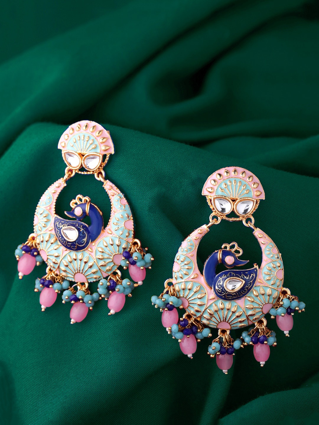 

Yellow Chimes Multi Contemporary Chandbalis Earrings