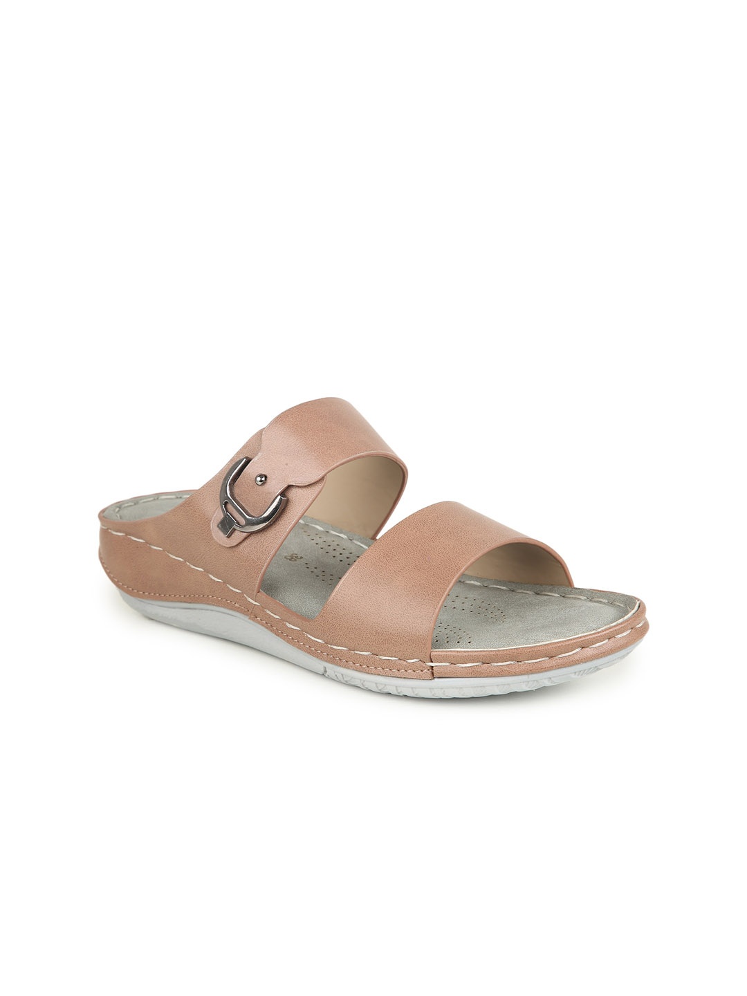 

VALIOSAA Pink Wedge Sandals with Buckles
