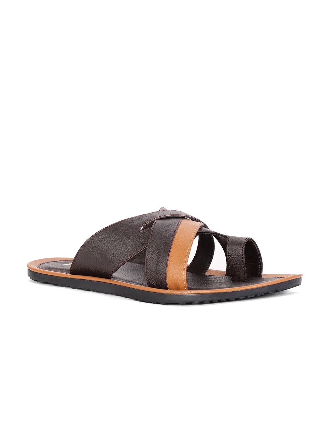 

Bata Men Brown PU Comfort Sandals