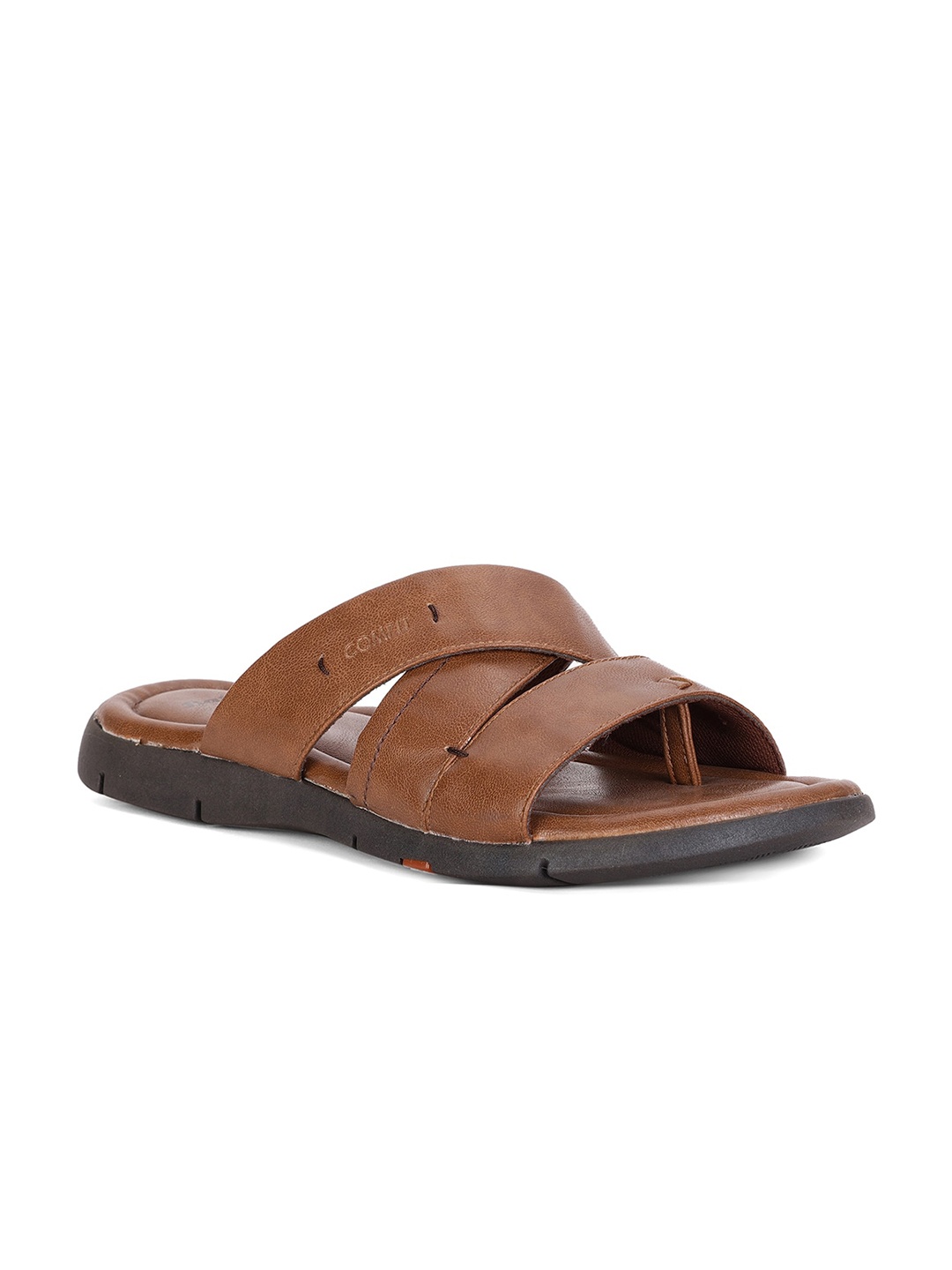 Bata Men Tan PU Comfort Sandals