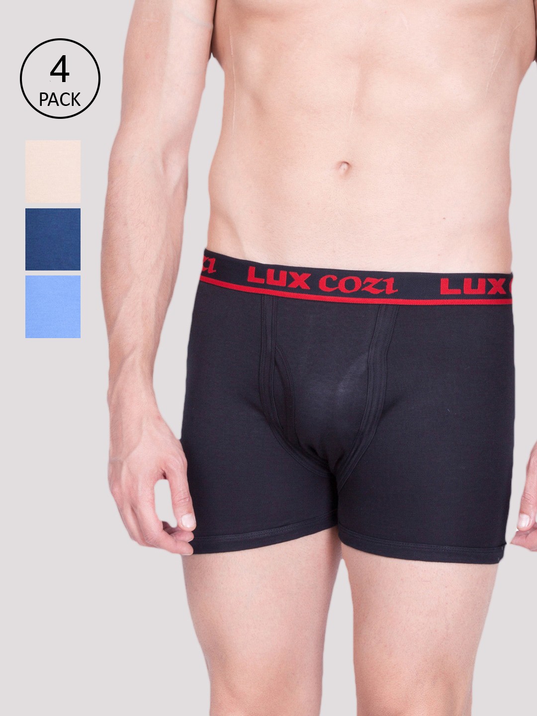 

Lux Cozi Men Pack of 4 Long Trunk COZI_LONGS_ICDF_4PC, Assorted