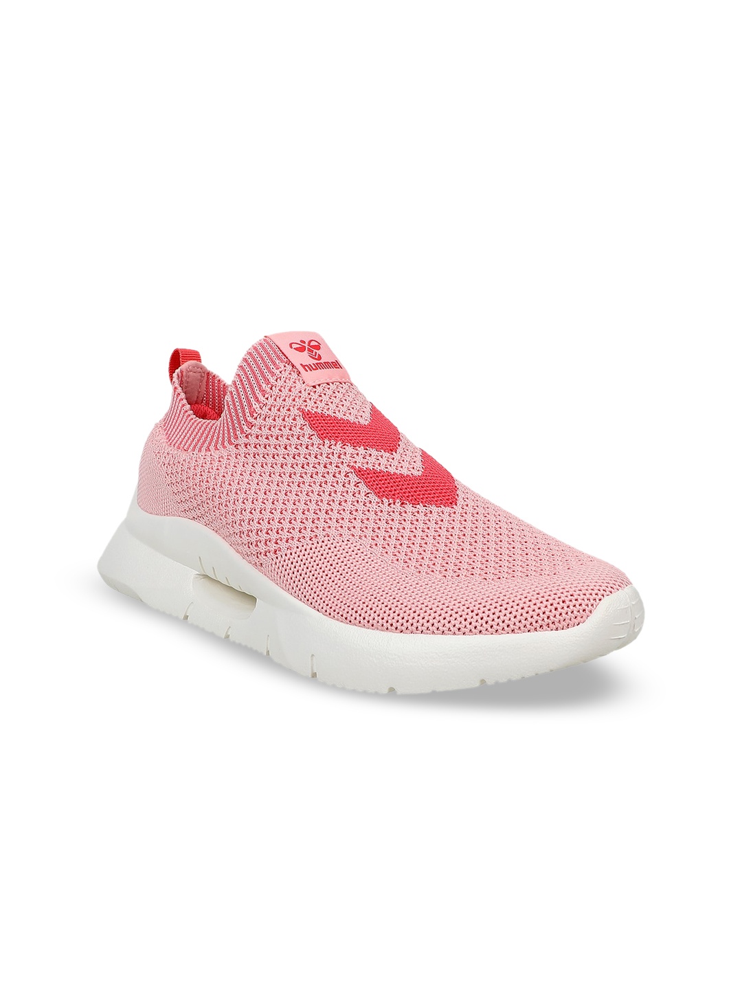 

hummel Unisex Pink Woven Design Tatum Seamless Slip-On Sneakers