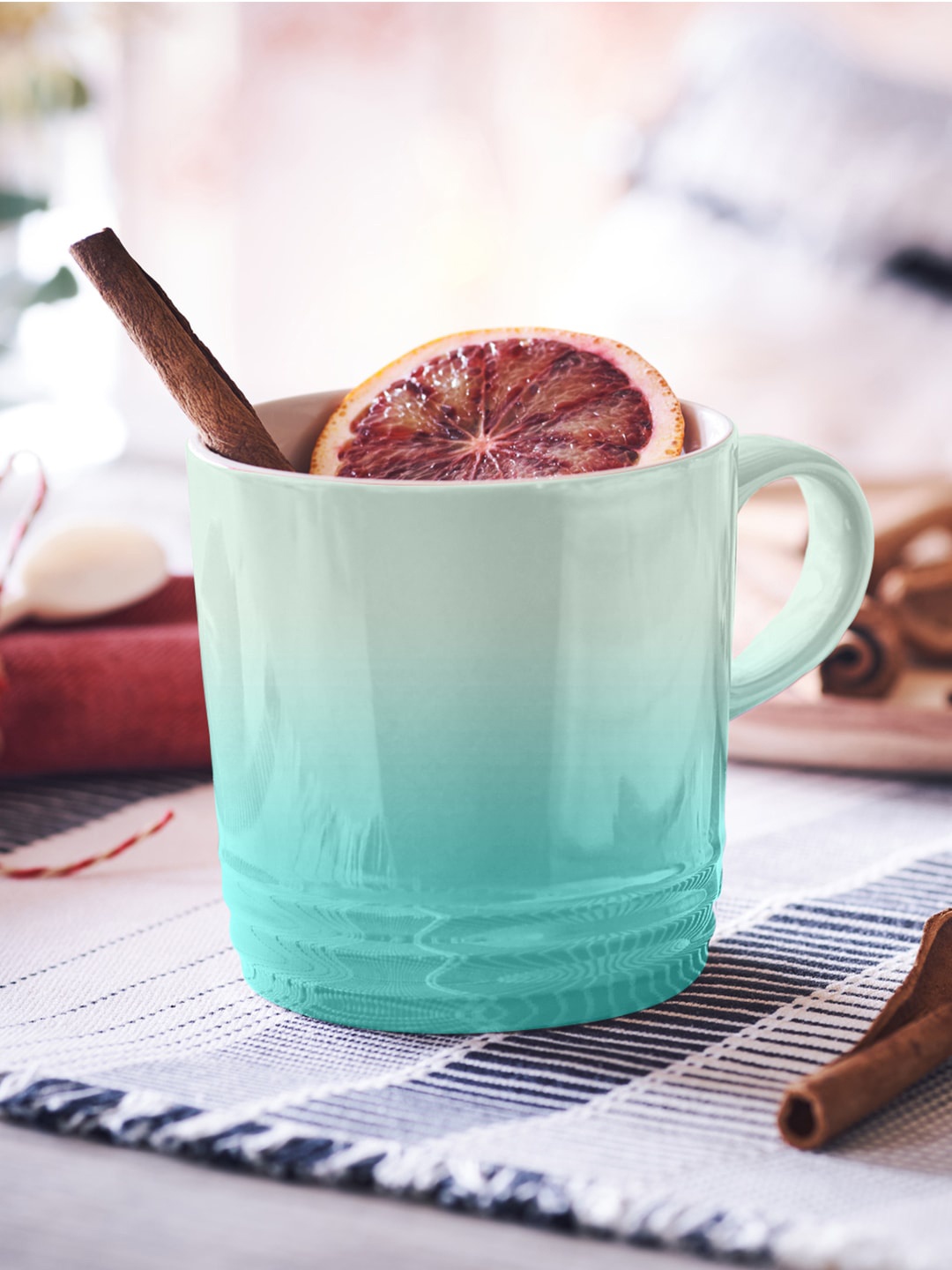 

LE CREUSET Green Solid Stoneware Glossy Espresso Mug