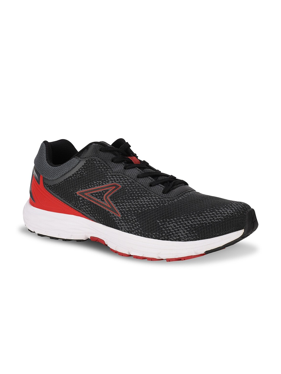 

Power Men Black Textile Running Non-Marking Shoes