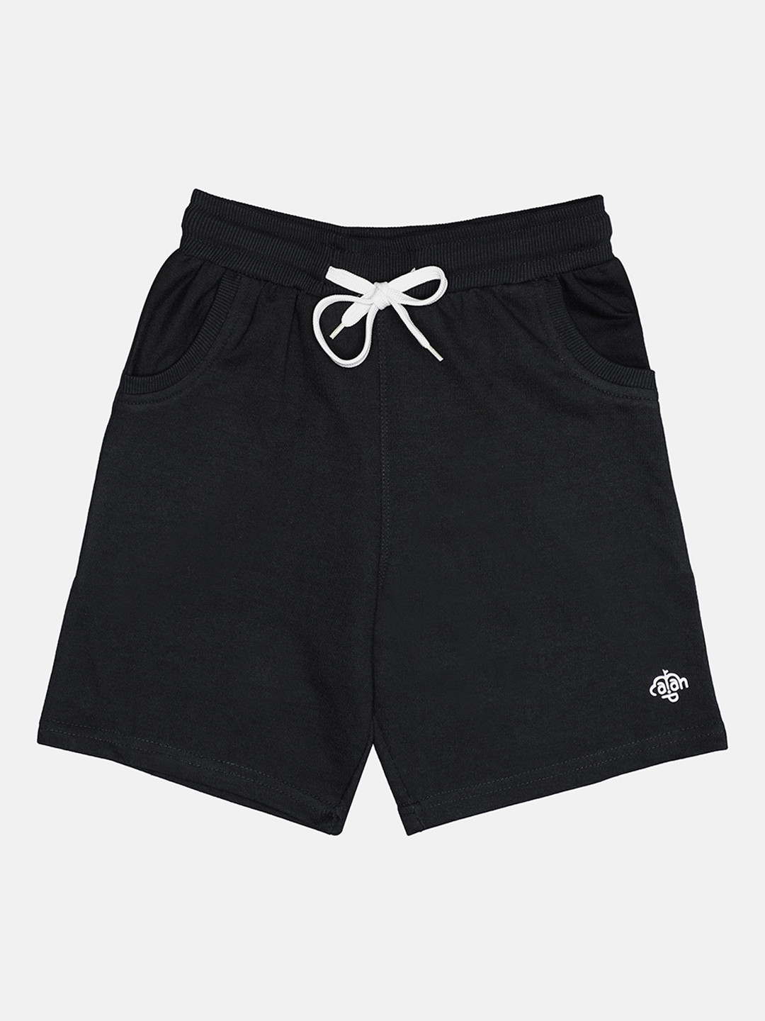 

CHIMPRALA Boys Black Mid-Rise Cotton Regular Shorts