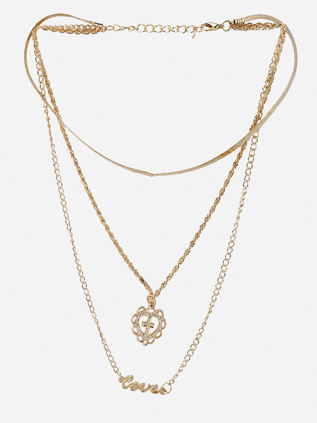 

Women Kazo Gold-Toned & White Layered Chain
