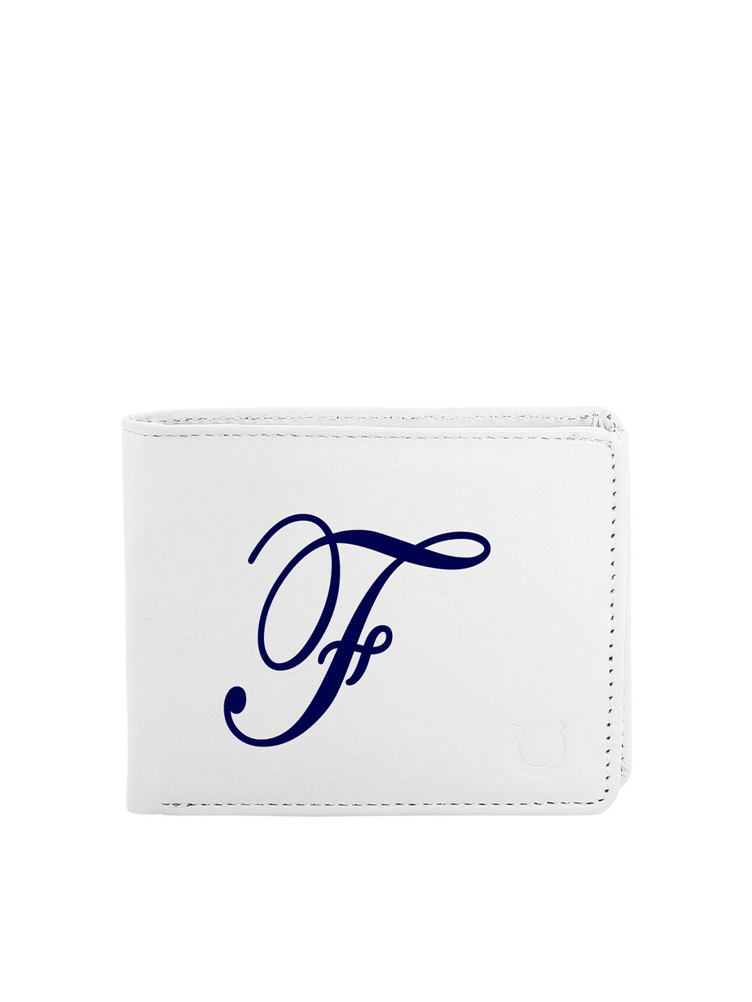 

Blacksmith Men White & Navy Blue Typography Printed PU Two Fold Wallet with SD Card Holder