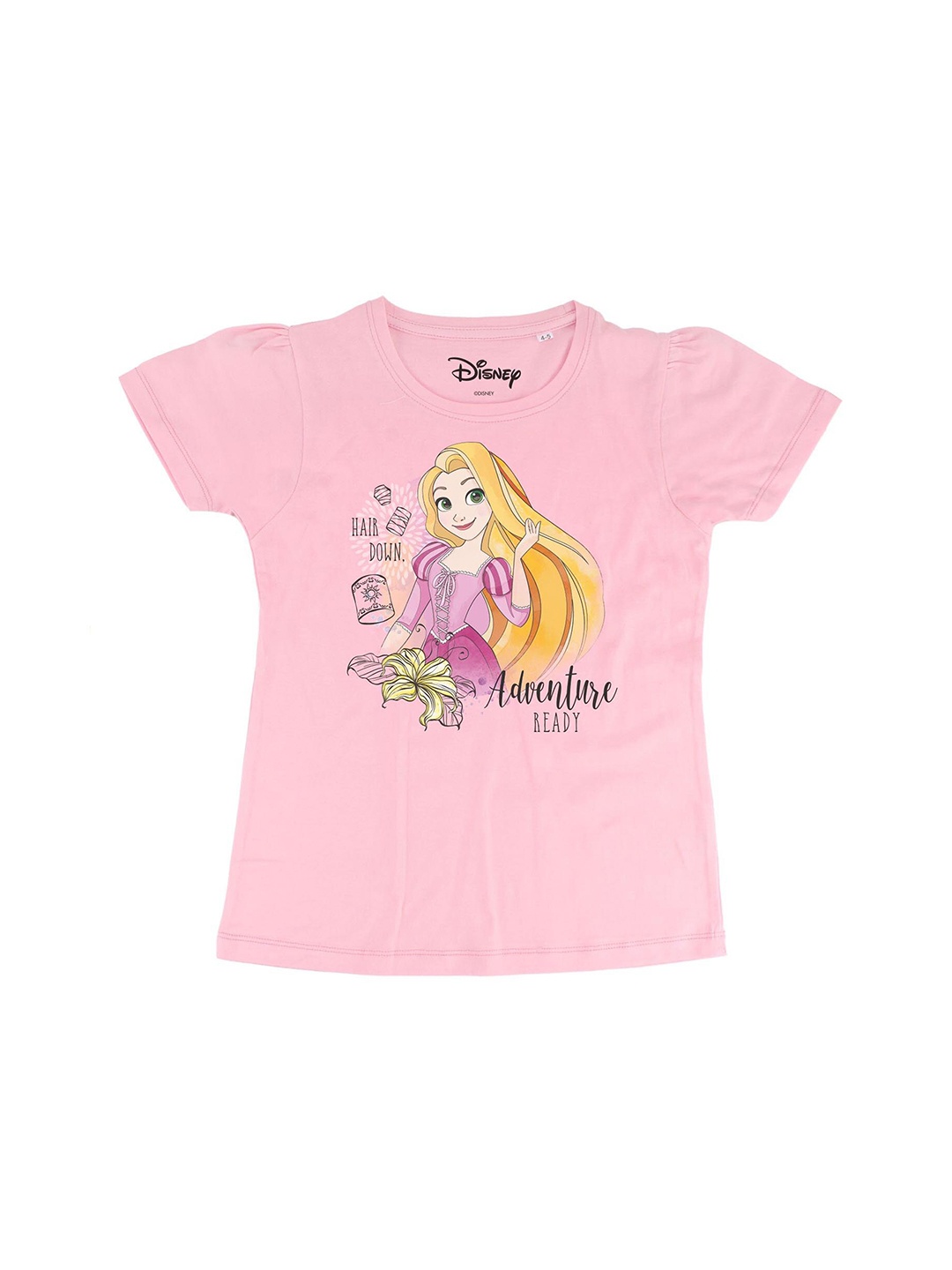 

Disney by Wear Your Mind Pink Rapunzel Printed Regular Top