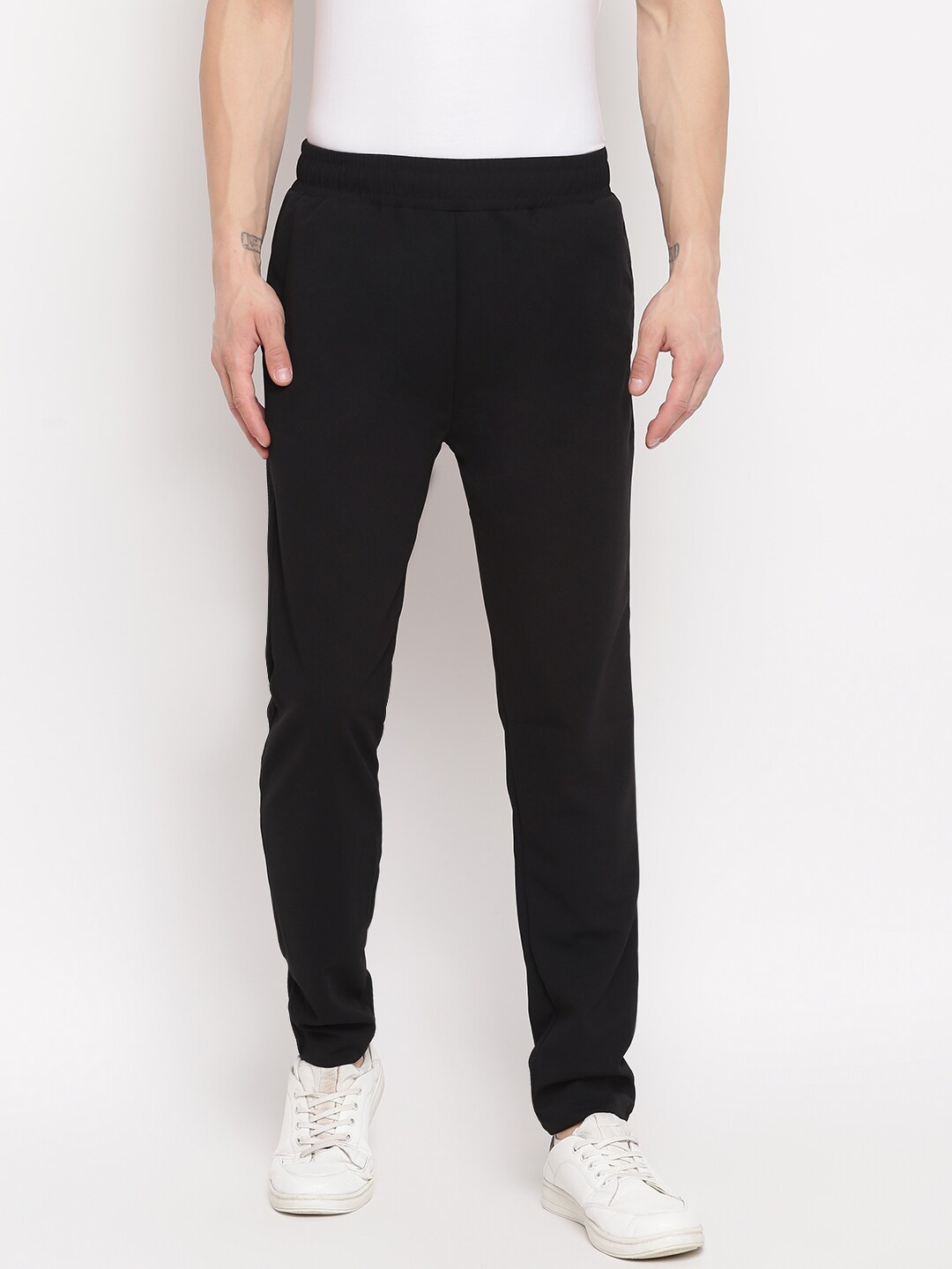 

Richlook Men Black Solid Slim-Fit Track Pants