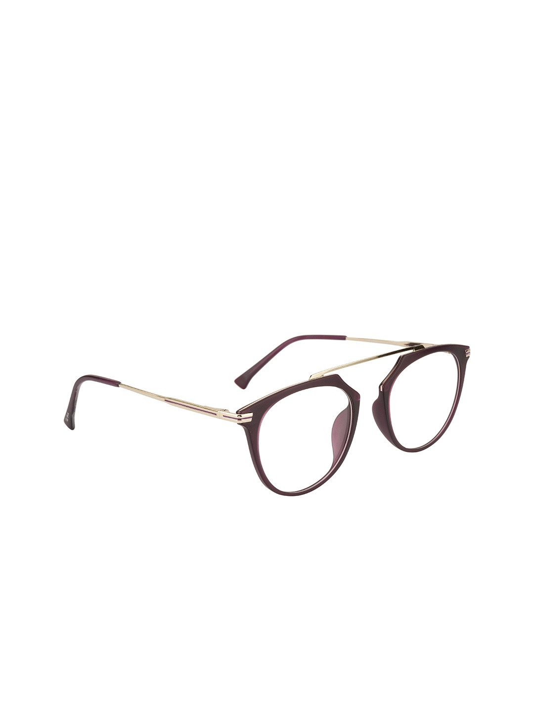 

Ted Smith Unisex Silver & Purple Full Rim Aviator Frames