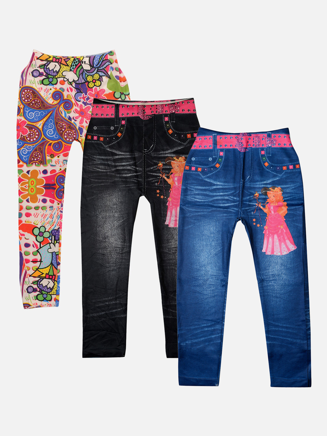 

TINY HUG S 4 Girls Black Casual Pack of 3 Tights