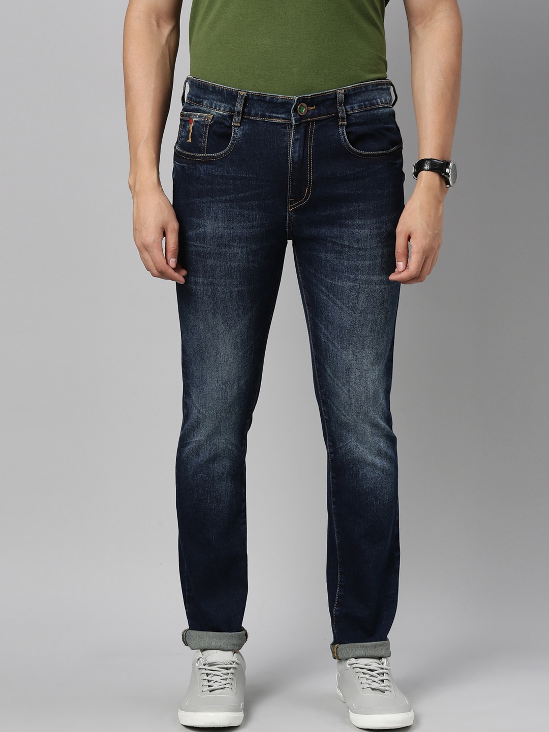 

CINOCCI Men Blue Slim Fit Light Fade Jeans