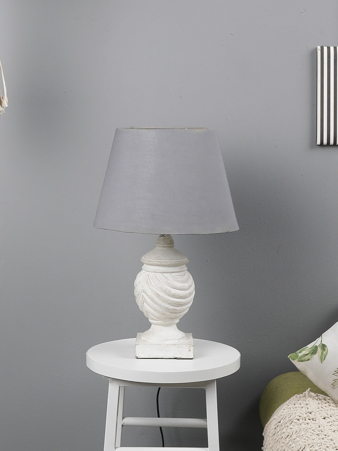 The Decor Mart White Antique Hand Crafted Classic Country Table Lamp Shade