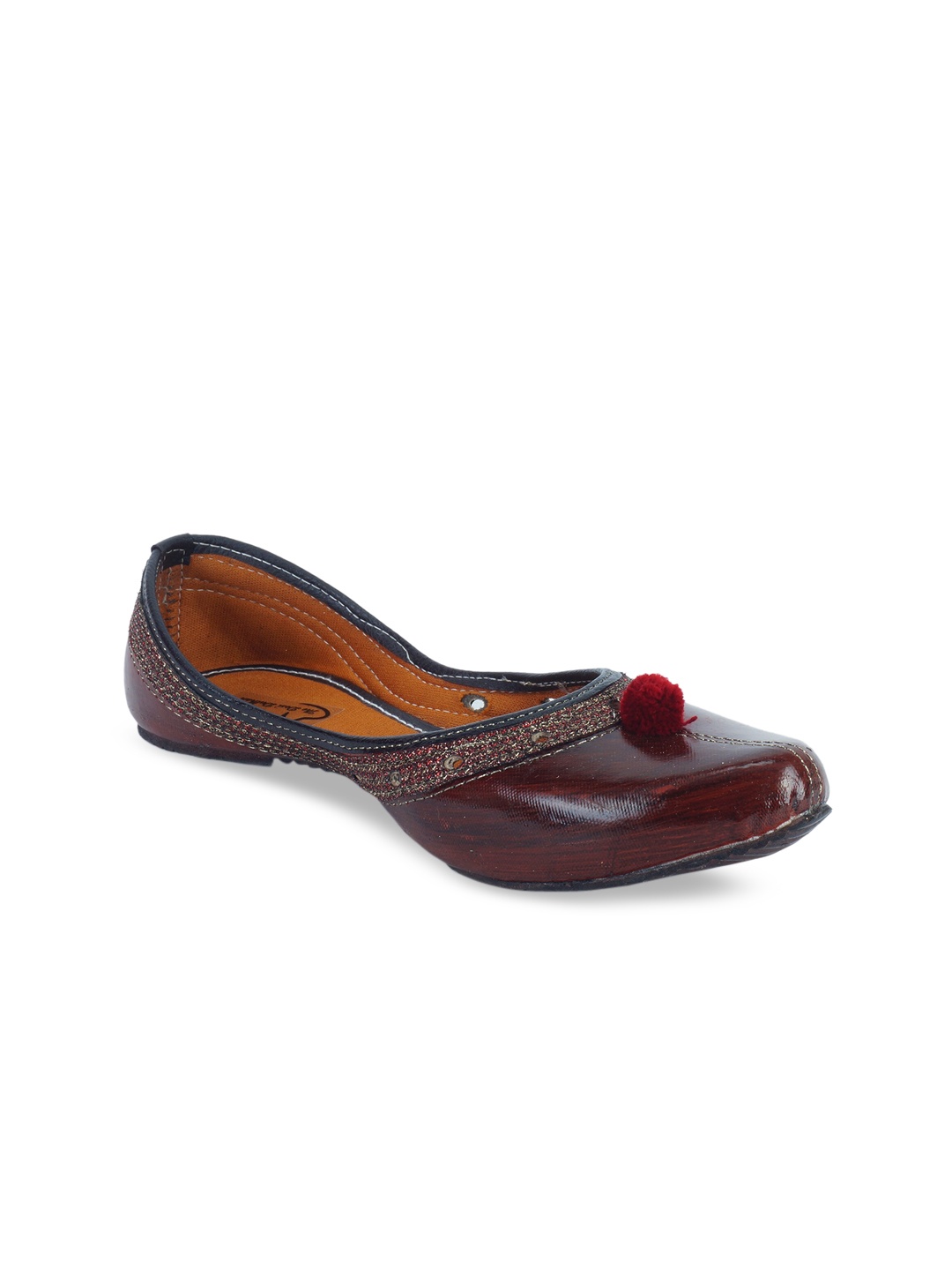 

The Desi Dulhan Women Brown Ballerinas with Bows