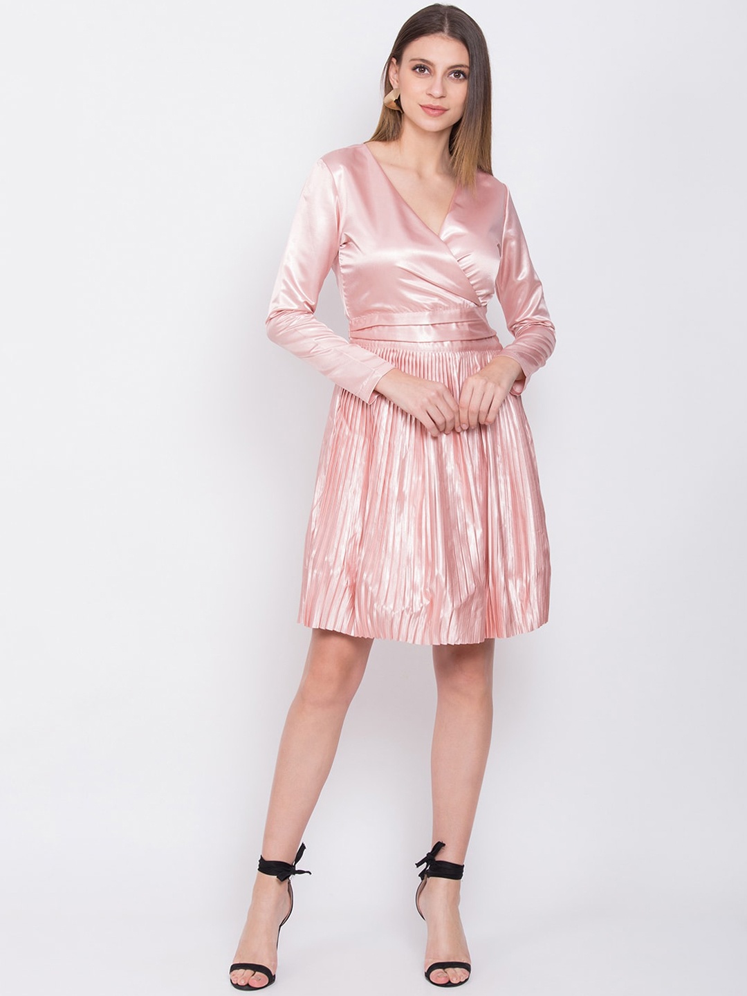 

ZOELLA Women Pink Wrap Dress