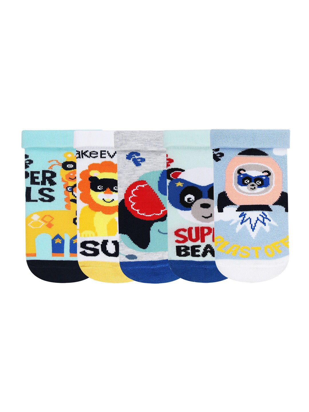 

Bonjour Kids Pack Of As5orted Ankle-Length Socks, Assorted
