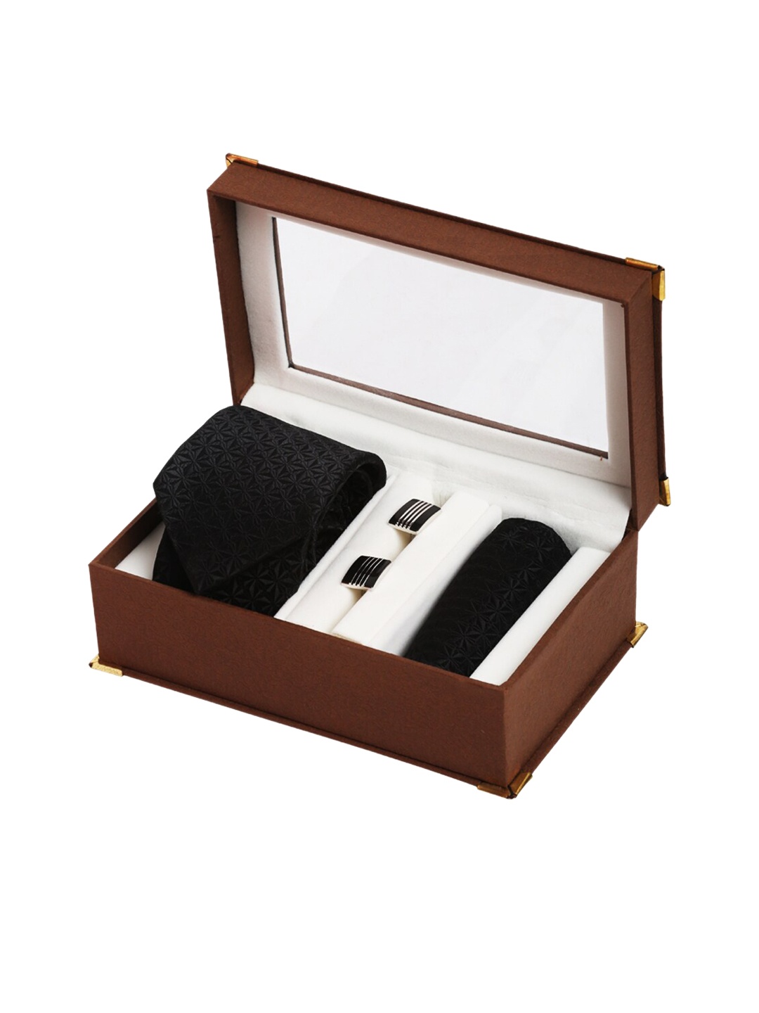 

Alvaro Castagnino Men Black & Silver-Toned Accessory Gift Set