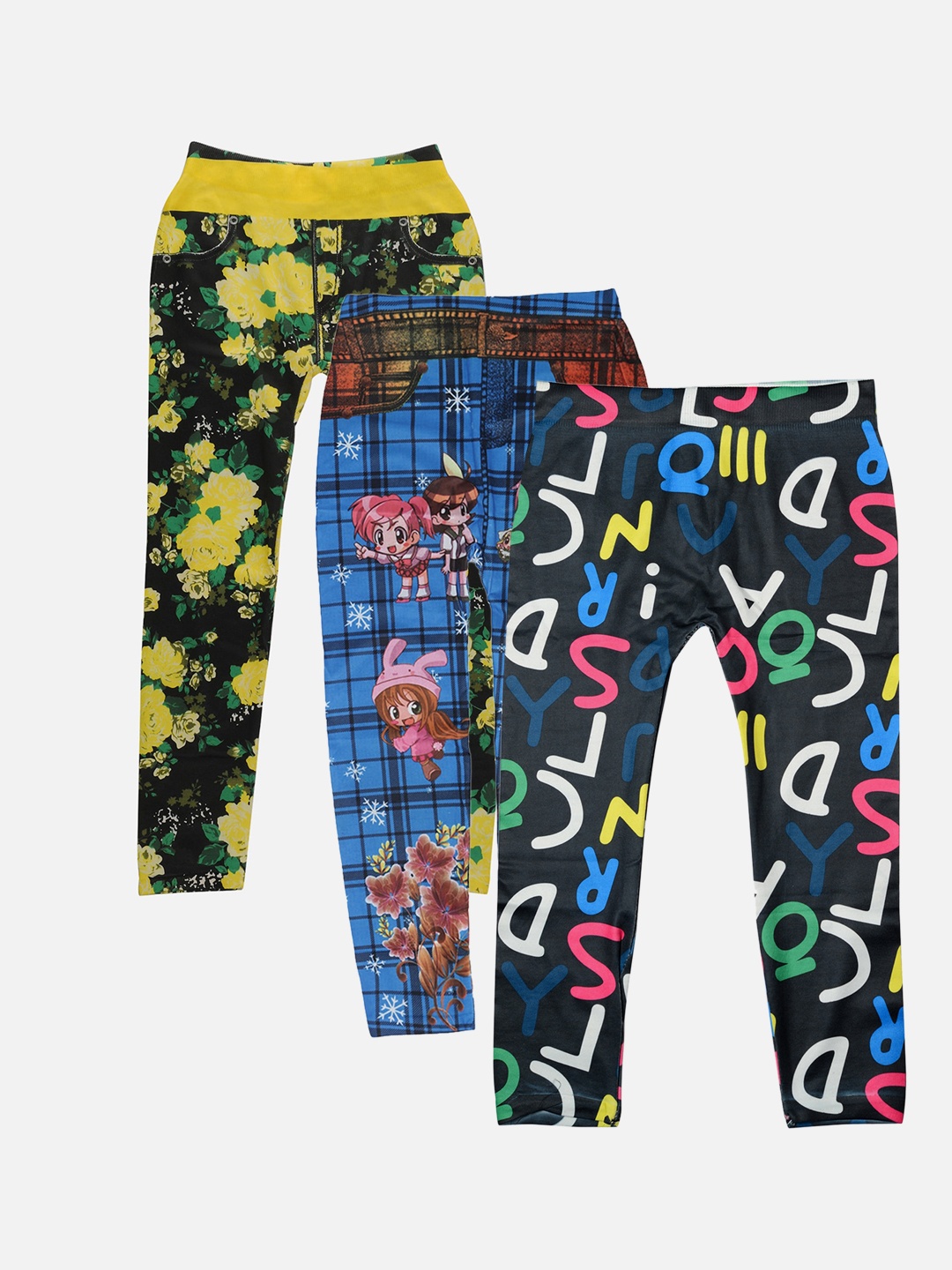

TINY HUG Pack of 3 Girls Assorted Tights