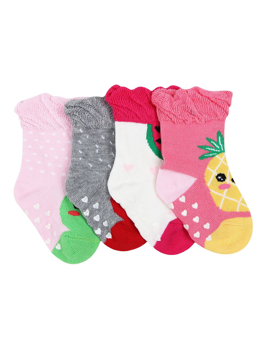 

Bonjour Kids Pack Of 4 Assorted Poochie Ankle Length Socks
