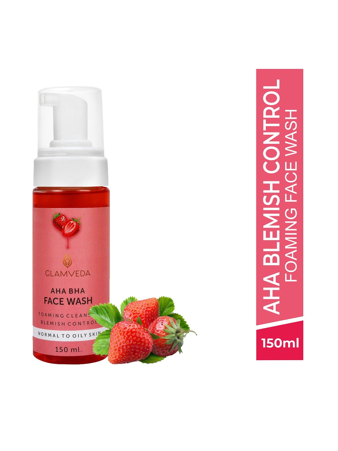 

GLAMVEDA Women Red AHA & BHA Blemish Control Foaming Face Wash