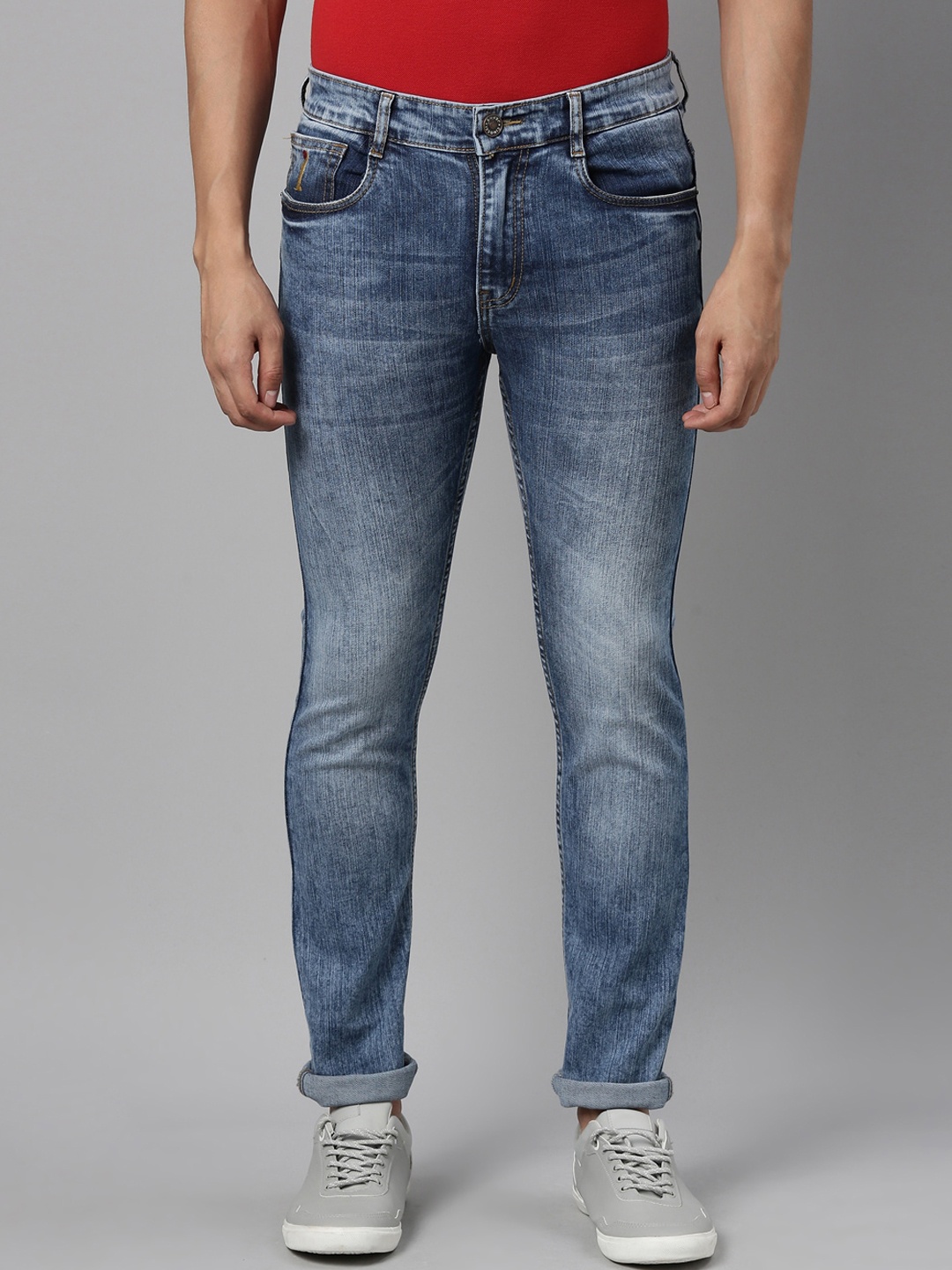 

CINOCCI Men Blue Slim Fit Heavy Fade Jeans
