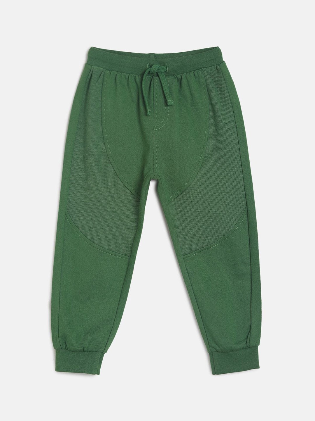 MINI KLUB Infant Boys Green Solid Pure Cotton Joggers