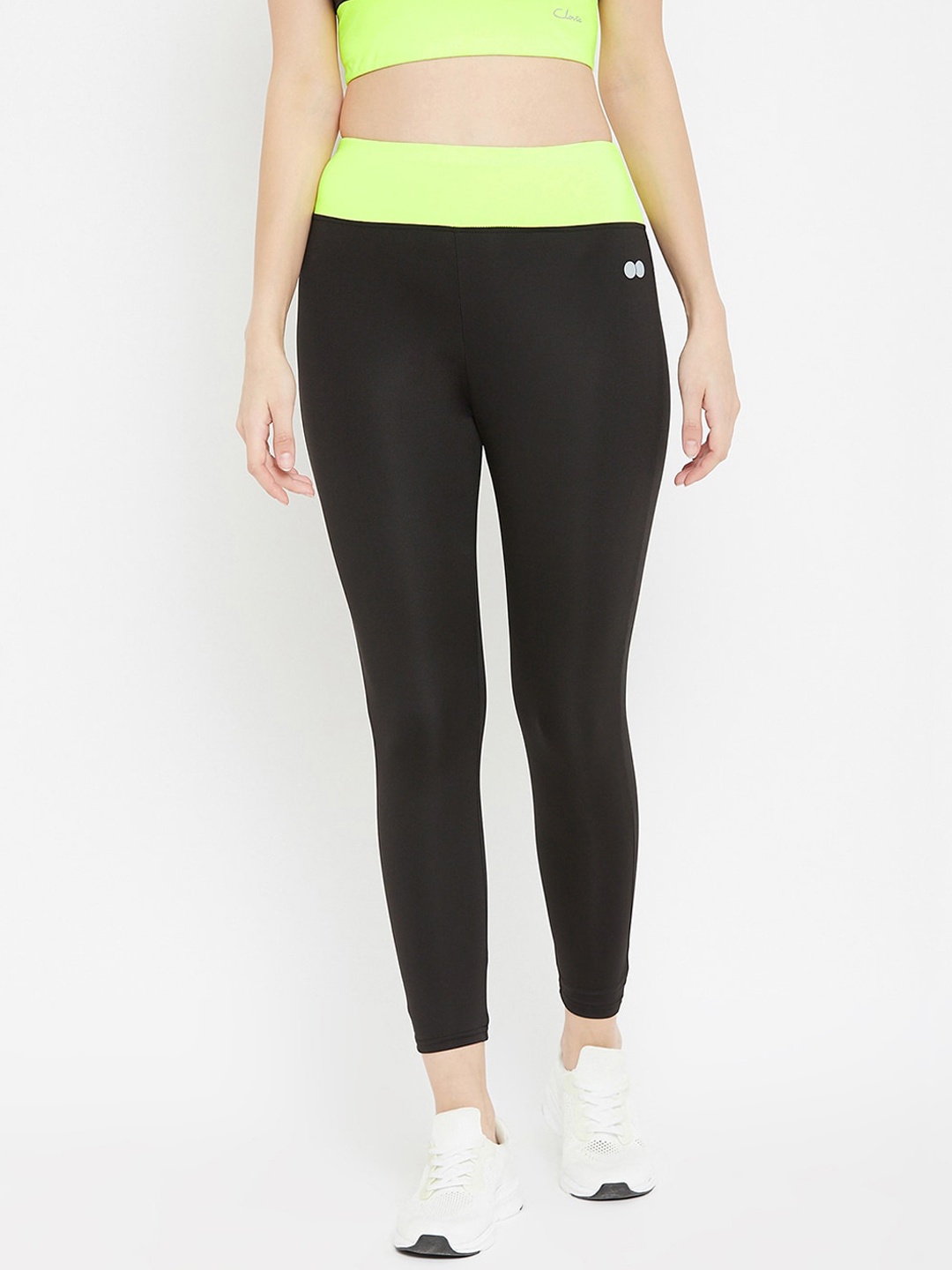 Clovia Snug Fit Active Tights, Black