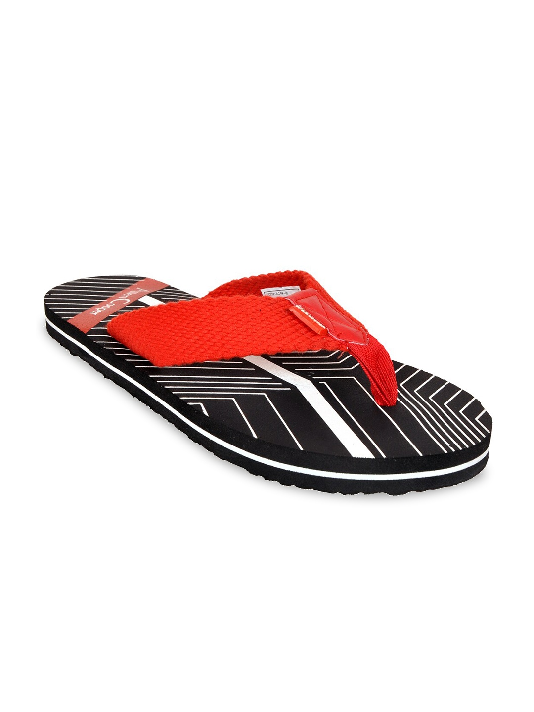 

Allen Cooper Men Red & Black Thong Flip-Flops